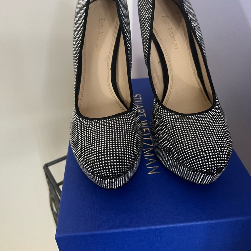 Enzo Angiolini Black and White Heels